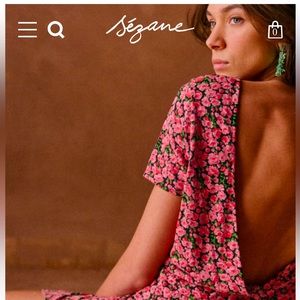 Sezane Luce dress pink floral size small